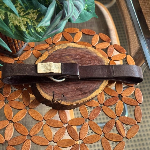 Abercrombie & Fitch Brown Leather Army Surplus O-Ring Loop Belt Size Small - Picture 11 of 16
